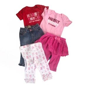 LOT Baby girls clothes 6-9 months Valentines
